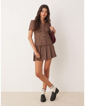 Miss Selfridge Tailored Mini Skirt Co-Ord - Natural