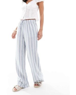 ONLY Linen Mix Pull On Trousers - White