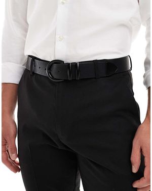 ASOS Cintura Nera Con Doppio Passante - Nero