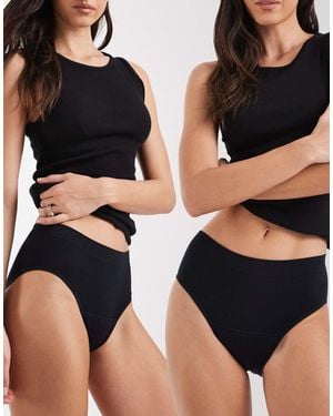 Modibodi 2 Pack Soft Stretch Seamless Moderate Absorbency Period Briefs - Black