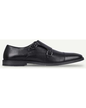 Thomas Crick Aubry Leather Double Monk Shoes - Blue
