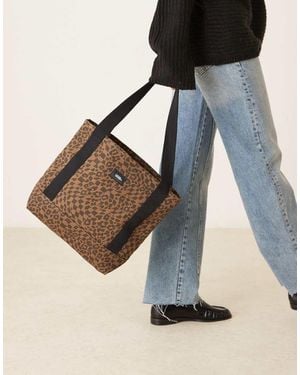 Vans Bolso Tote Mediano Y Negro Con Estampado Estilo Perro Salchicha Pergs De - Azul