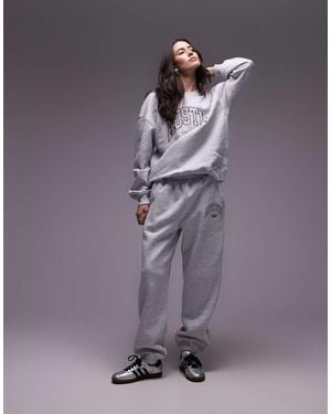 TOPSHOP Co Ord Graphic Austin Cuffed jogger - Purple