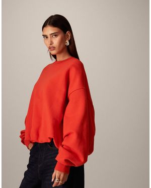 ARRANGE Sweat à ourlet bouffant - Rouge