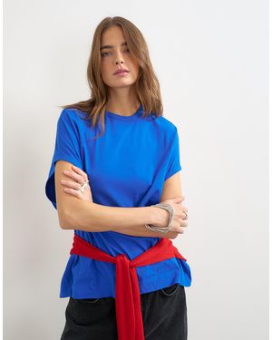 TOPSHOP Oversized Tank Circle Tee - Blue