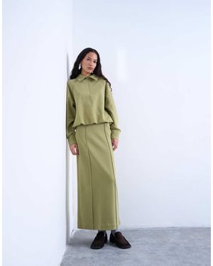 TOPSHOP Interlock Pencil Skirt - White