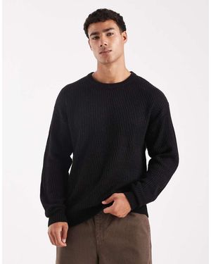 JJ Rebel Maglione Testurizzato Oversize - Blu