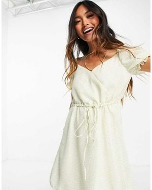 French Connection Ditsy Floral Print Mini Dress - Green