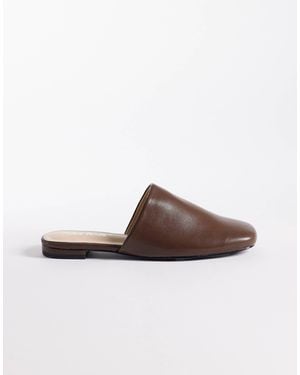 Public Desire Emmi Flat Mules - Brown