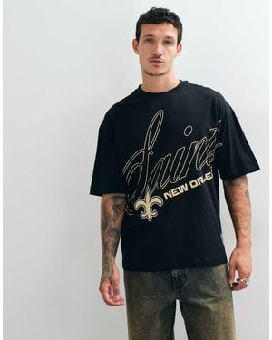 ASOS Oversized T-Shirt With Nfl New Orleans Saints Print - Blue