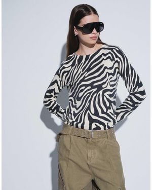 Mango Knitted Top - Black