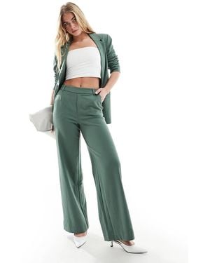 Vila High Waist Wide Leg Trouser Co-ord - Green