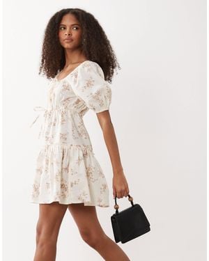 Wednesday's Girl Wednesdays Gil Mini Tea Dress - White