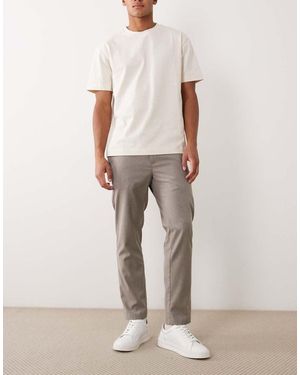 Mango Pantalones Con Pinzas Delanteras Y Cintura Regulable De -Gris - Neutro