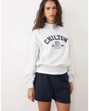 Cotton On Felpa Con Collo Smock Mélange - Bianco