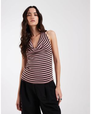 JJXX Stripe Halter Neck - Blue
