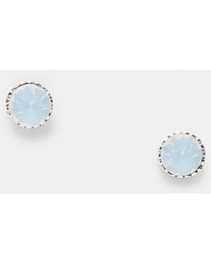 Kingsley Ryan Milky Cubic Zirconia Stud Earrings - Blue