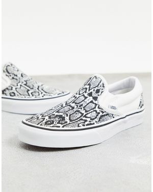 Vans Snakeskin-print Slip-on Trainers - White