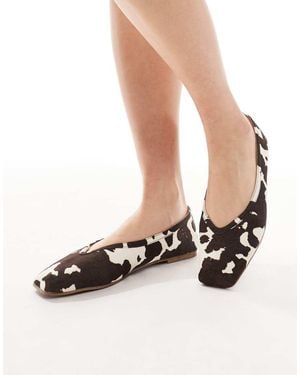 Raid Maryana Square Toe Ballet Flats - White