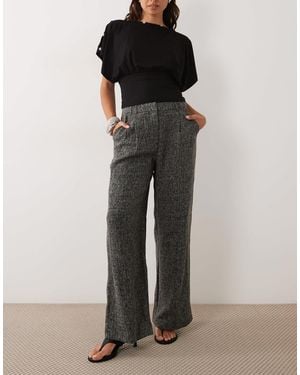 Aware Pleat Front Wide Leg Trouser Co-ord - Black