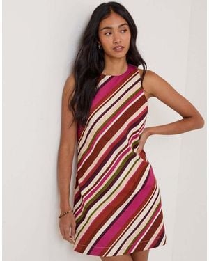 Nobody's Child Striped Palermo Mini Dress - Brown