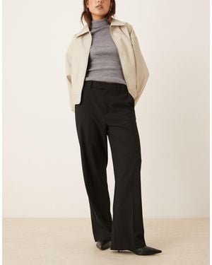 Mango Pleat Front Tailored Straight Trouser - Natural