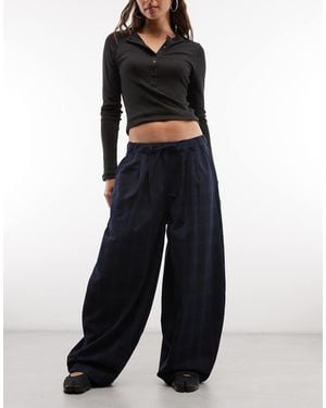 Collusion Check Balloon Trouser - Blue