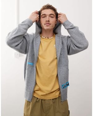 Aape By A Bathing Ape Aape By A Bathing Ape Back Print Logo Zip-up Hoodie - Gray