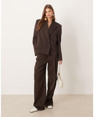 Mango Cris Capsule Pleat Front Tailored Trouser Co-ord - Natural