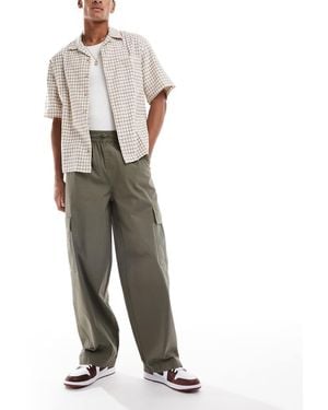 ASOS Baggy Pull On Cargo Trousers - Green
