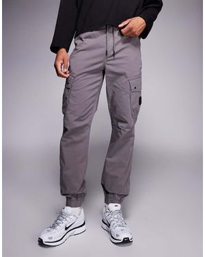 River Island Pantalones Cargo De Corte Estándar De - Gris