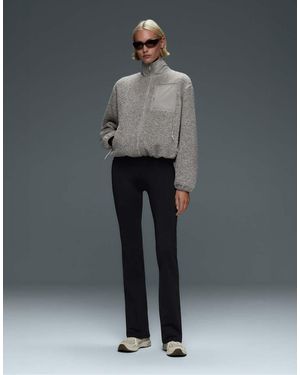 Oysho Super High Rise Comfortlux 80Cm Flare Trousers - Black