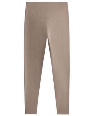 Oysho Comfortlux High-Waisted Ankle-Length Heathered Leggings - Grey