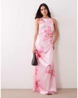 Vila Statement Floral Maxi Dress - Pink