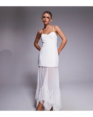 Forever New Bridal Cami Sheer Hanky Hem Maxi Dress - Purple