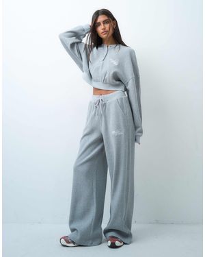 ASOS Weekend Collective Co-ord Waffle Wide Leg jogger - Blue