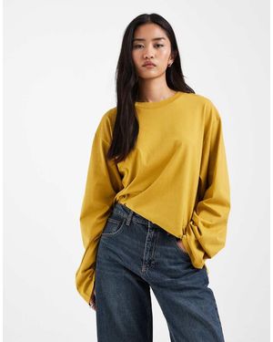 & Other Stories Heavy Weight Oversized Wide Sleeve Long Sleeve T-Shirt - Blue