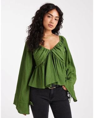 ASOS – langärmlige bluse - Grün