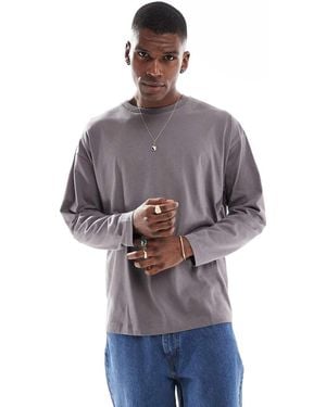 ASOS Essential Oversized T-Shirt With Long Sleeves - Blue