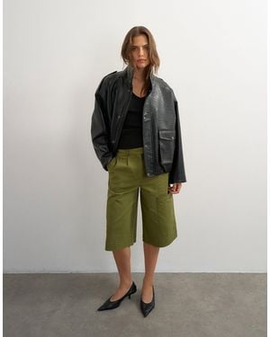 TOPSHOP Longline Bermuda Short - Green