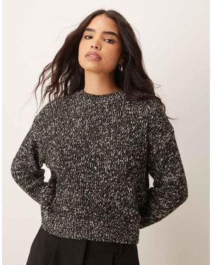 Mango Oversized Salt And Pepper Jumper - Grey