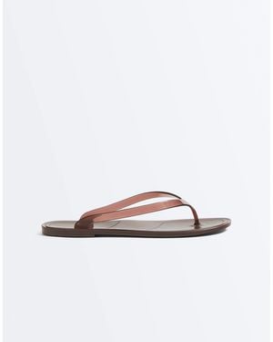 Oysho Transparente beachwear-zehentrenner - Weiß