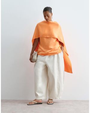 ARRANGE Curve - willa - pantalon à taille élastique avec cordon - Blanc