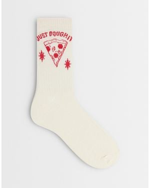 Accessorize Just Dough It Pizza Socks - White