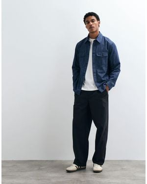 Mango Denim Overshirt - Blue