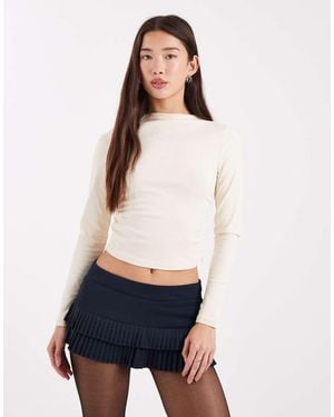 Edikted Double Pleated Mini Skort - White