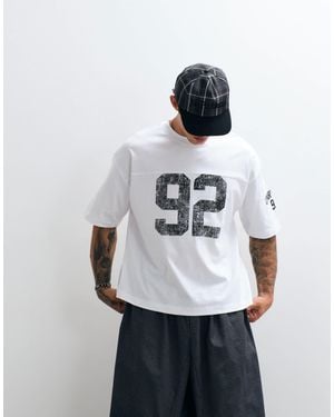 ASOS – kastiges oversize-t-shirt - Weiß