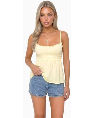 Edikted Zepher Lettuce Tank Top - Blue