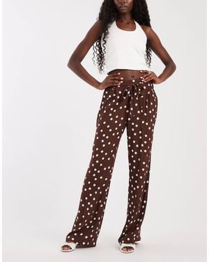 Vero Moda Woven Wide Leg Pants - Brown