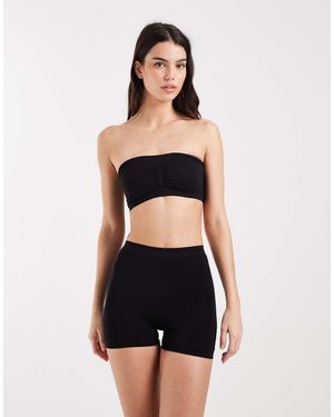 Perfect Secrets Pantalones Cortos Negros Moldeadores De Firmeza Media De